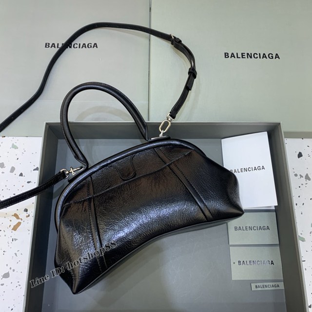 Balenciaga專櫃2022爆款鱷魚紋軟性牛皮手提肩背女包 巴黎世家Editor沙漏餃子包 fyj1164